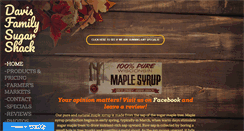 Desktop Screenshot of davisfamilysugarshack.com